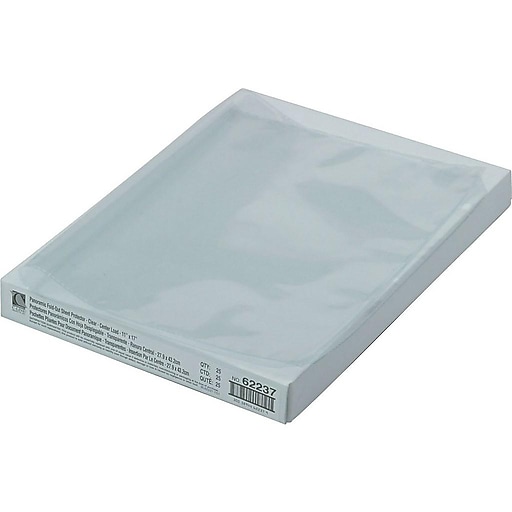 Fisherbrand Cleanroom Sheet Protectors, 8.5 x 11 in. Three-hole  punched:Education