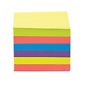 Staples Stickies Standard Notes, 3" x 3" Assorted, 100 Sheets/Pad, 6 Pads/Pack (S-33BR6/52560)