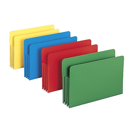 Smead Heavy Duty Poly File Pockets, 3.5" Expansion, Legal Size