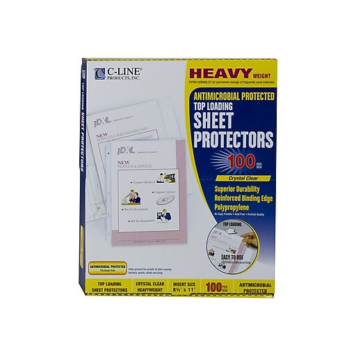 CLine Heavyweight Polypropylene/PP Sheet Protectors, Heavyweight