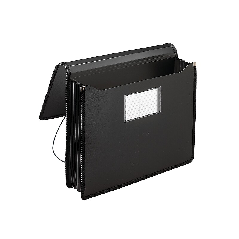 Smead Heavy Duty Premium Poly Wallet, 5.25" Expansion, Letter Size, Black (71500) image 1