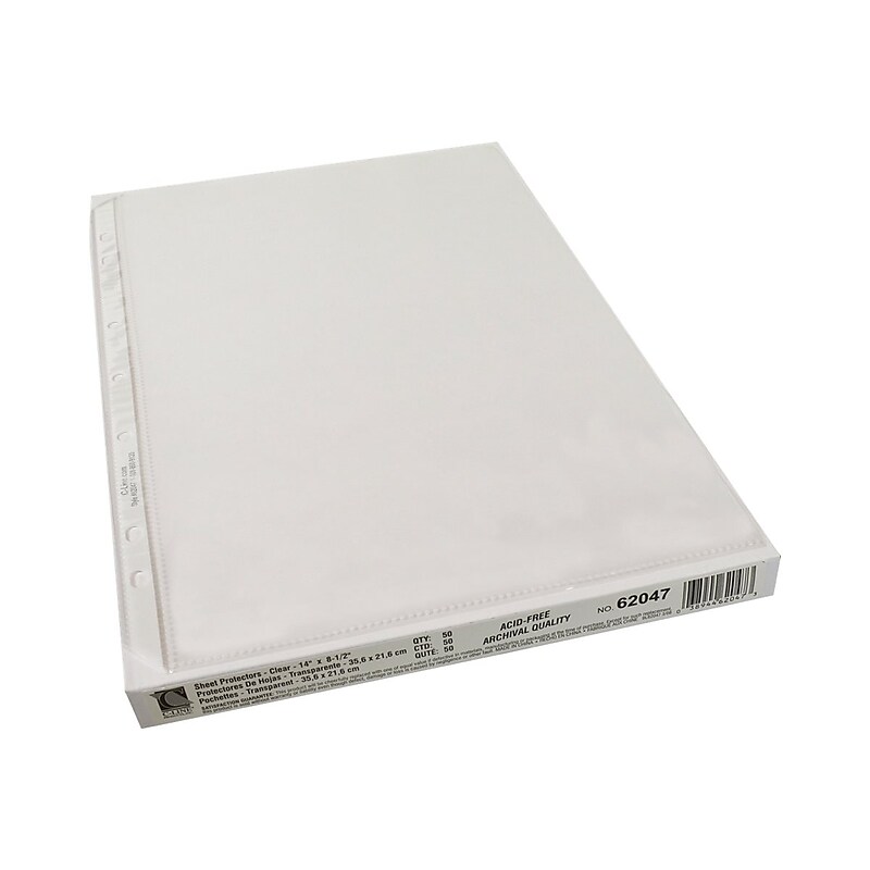 C-Line Heavyweight Polypropylene/PP Sheet Protectors, Clear, 50/Box (62047) image 1