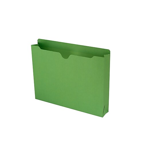 Smead File Jackets, 2" Expansion, Letter Size, Green, 50/Box (75563