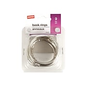 Staples Book Rings, Silver, 9/Pack (32008-CC)