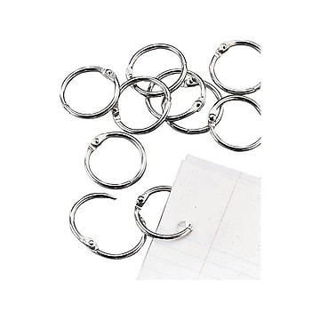 Staples Book Rings, Silver, 9/Pack (32008-CC)