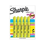Sharpie Tank Highlighters, Chisel, Yellow, 5/Pack (1809200)