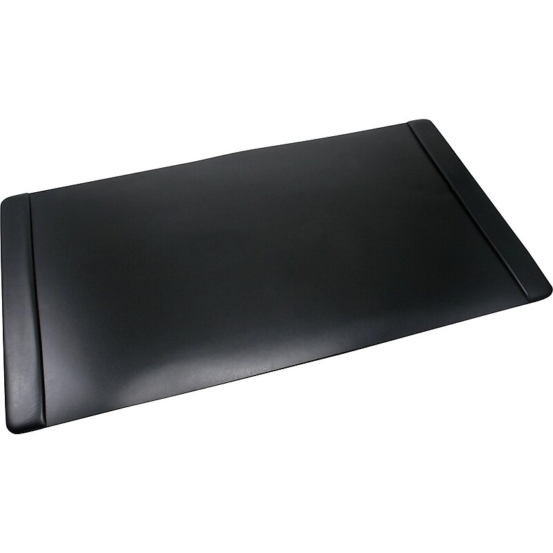 Advantus Faux leather Desk Pad with Side Rail, 36" x 20", Black (75868) image 1