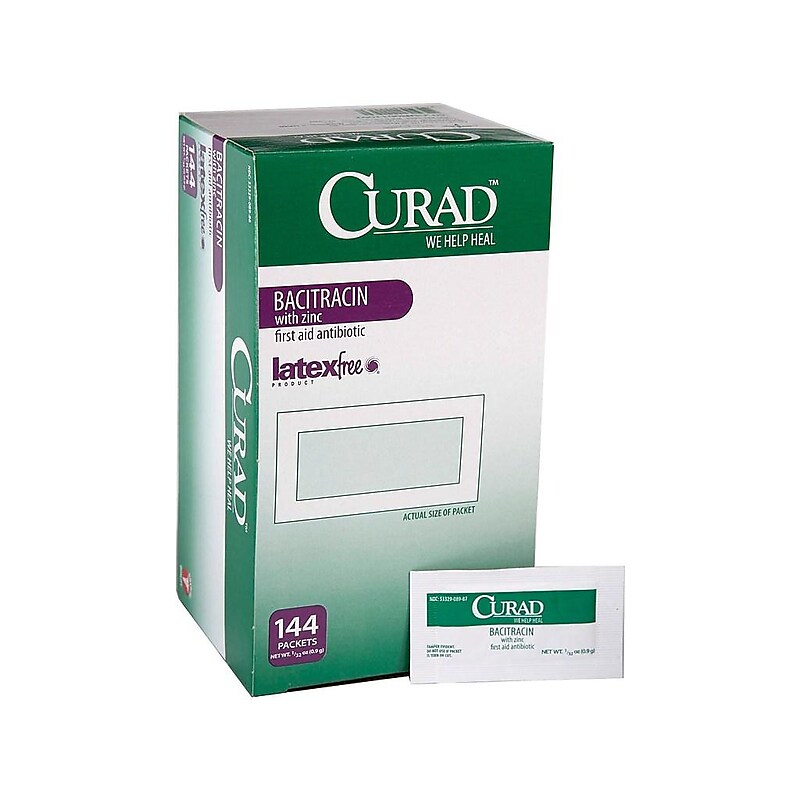 CURAD Antibiotic Ointment Packets, 0.9g, 144/Box (CUR001109Z)    (CUR001109Z) image 1