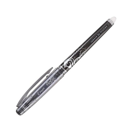 Pilot FriXion Erasable Gel Pens, Extra Fine Point, Black Ink, Dozen