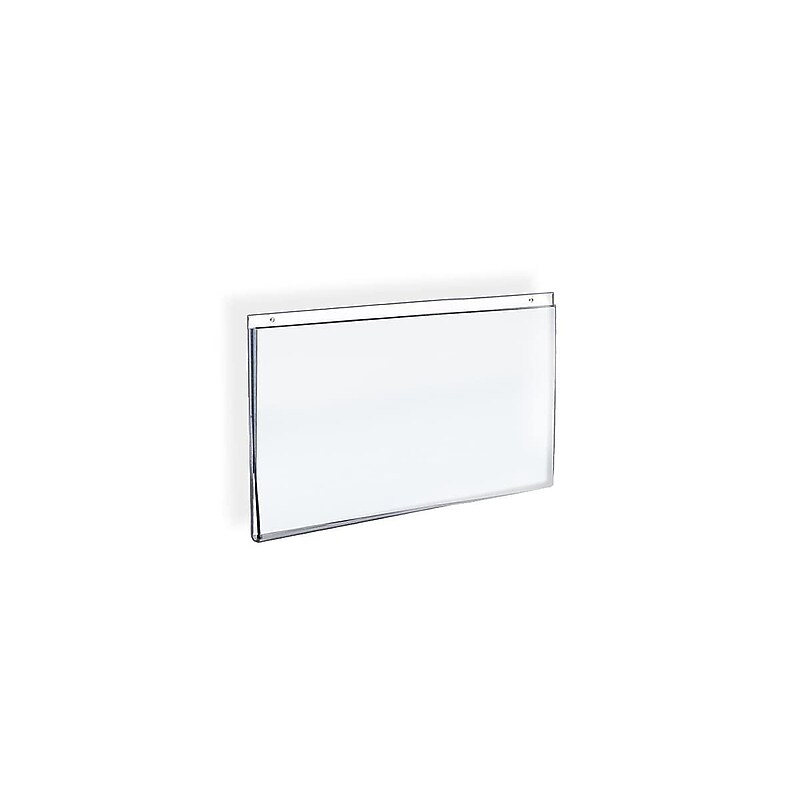 Azar Sign Holders, 8.5" x 11", Horizontal, Wall Mounted, Clear Acrylic, 10/Pack (162715) image 1