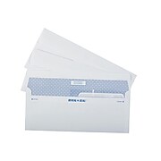 Staples Reveal-N-Seal Security Tinted #8 Business Envelopes, 3 5/8" x 8 5/8", White, 500/Box (SPL1775860)
