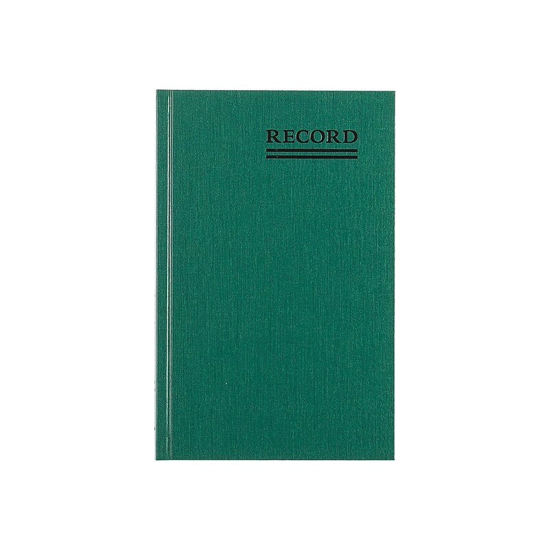 Rediform Emerald Series Record Book, 6.25"W x 9.63"H, Green, 100 Sheets/Book (56521) image 1