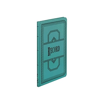Boorum & Pease 66 Series Record Book, 7.63"W x 12.13"H x 0.75"D, Blue (66-150-R)