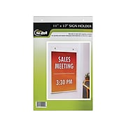 NuDell Sign Holder, 11" x 17", Clear Plastic (38017Z)