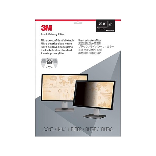 3M™ Privacy Filter for 20" Widescreen Monitor (169) (PF200W9B) Staples