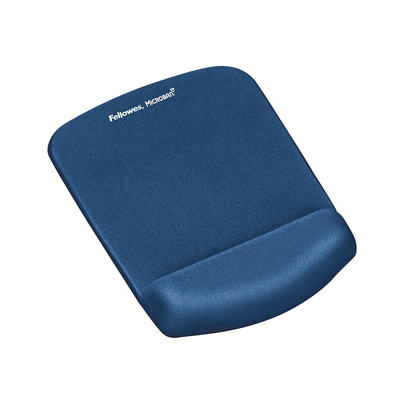 Fellowes PlushTouch Foam Non-Skid Mouse Pad/Wrist Rest Combo, Blue (9287301) image 1