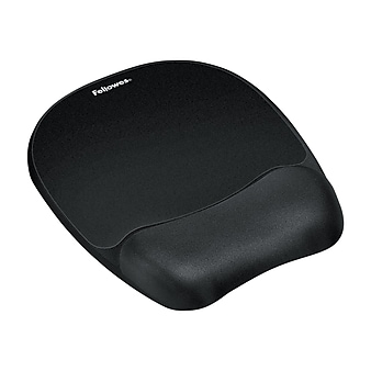 Fellowes Foam Mouse Pad/Wrist Rest Combo, Black (9176501)