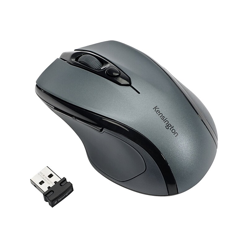 Kensington Pro Fit Wireless Ergonomic Ambidextrous Optical Mouse, Graphite Gray (K72423AMA) image 1