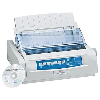 OKI 400 Series Microline 420 USB/Parallel Monochrome Dot Matrix Printer, White (62418701)