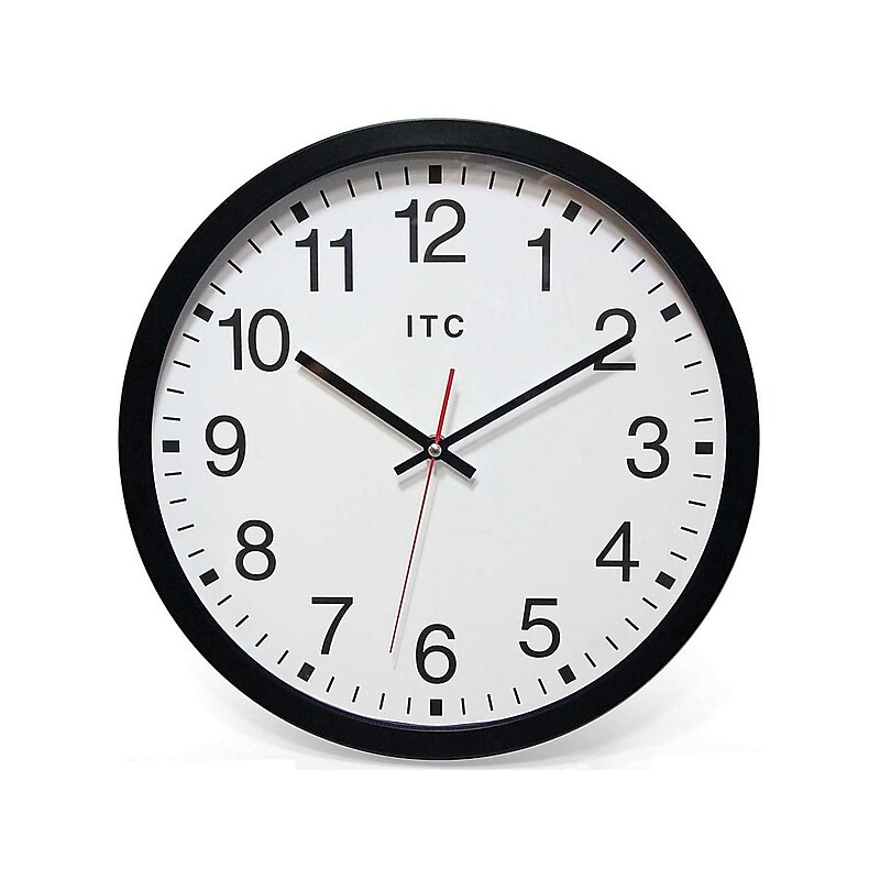 Infinity Instruments ITC Obsidian Wall Clock, 14"Dia. (90/0014-1) image 1