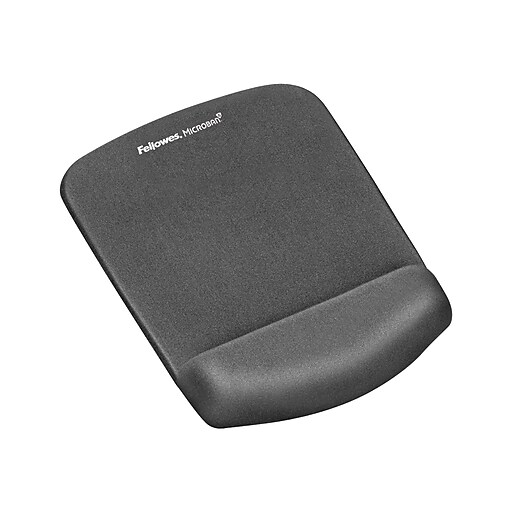 Fellowes PlushTouch Foam Mouse Pad/Wrist Rest Combo, Graphite (9252201