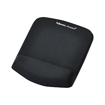 Fellowes PlushTouch Mouse Pad & Wrist Rest Combination with Microban, Black (9252001)​
