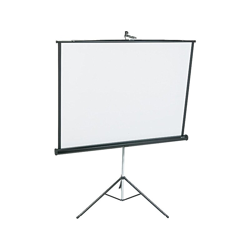 Quartet 85" Portable Manual Tripod Projector Screen, White (QRT560S) image 1