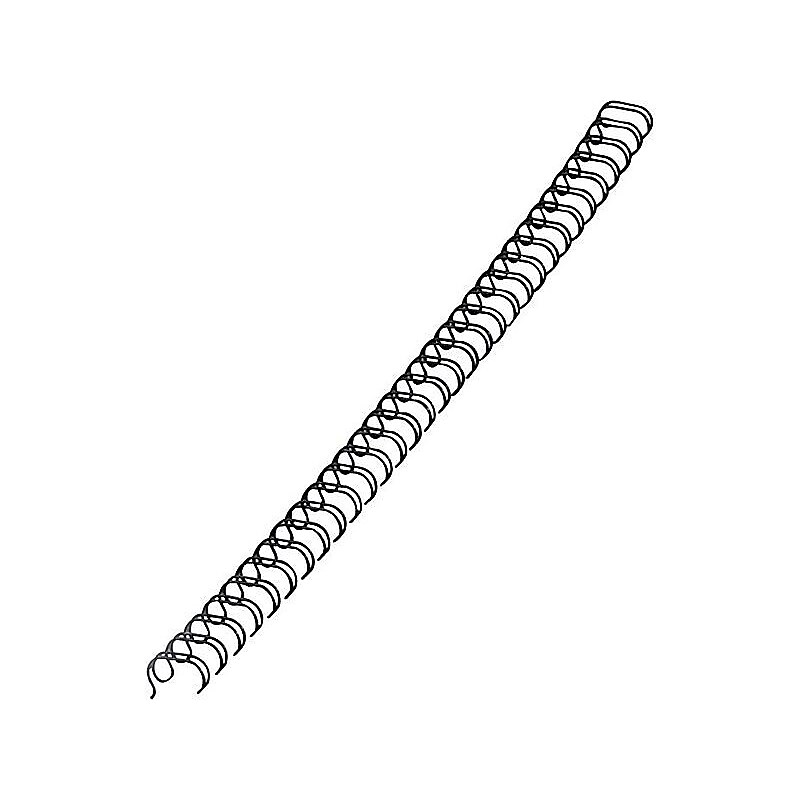 Fellowes 3/8" Metal Wire Binding Spine, 80 Sheet Capacity, Black, 25/Pack (52541) image 1
