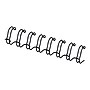Fellowes 3/8" Metal Wire Binding Spine, 80 Sheet Capacity, Black, 25/Pack (52541)~#|#~sp39612996_sc7