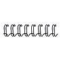 Fellowes 3/8" Metal Wire Binding Spine, 80 Sheet Capacity, Black, 25/Pack (52541)~#|#~sp39612997_sc7