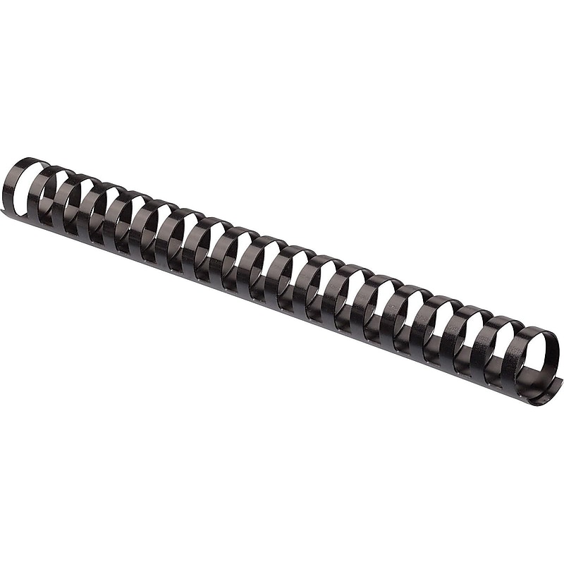 Fellowes 1" Plastic Binding Spine Comb, 200 Sheet Capacity, Black, 50/Pack (52328) image 1