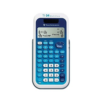 Texas Instruments MultiView TI-34 16 Digit Scientific Calculator, Blue/White