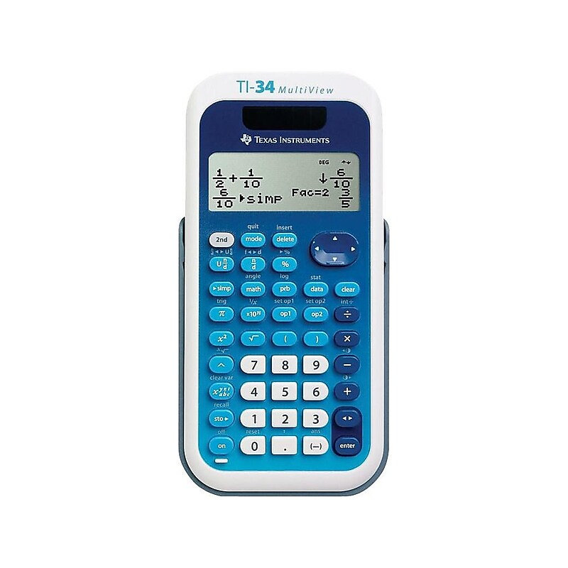 Texas Instruments MultiView TI-34 16 Digit Scientific Calculator, Blue/White image 1