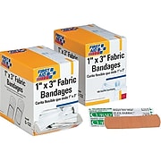 First Aid Only 1"W x 3"L Adhesive Bandages, 100/Box (G122)