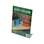 NuDell Sign Holder, 8.5" x 11", Clear Plastic (35485)