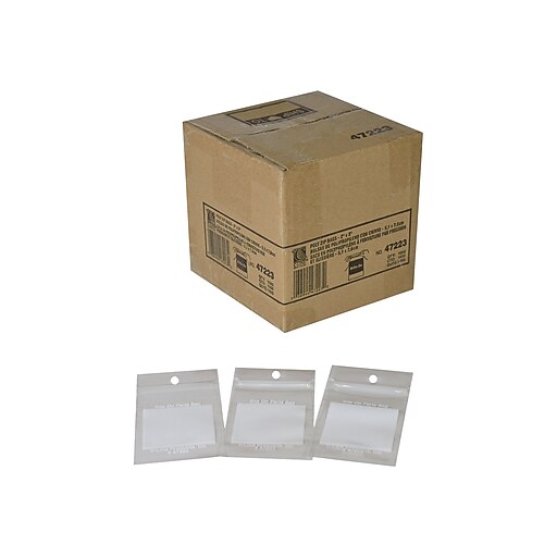 2" x 3" Reclosable Poly Bags, Clear, 1000/Carton (47223) Staples