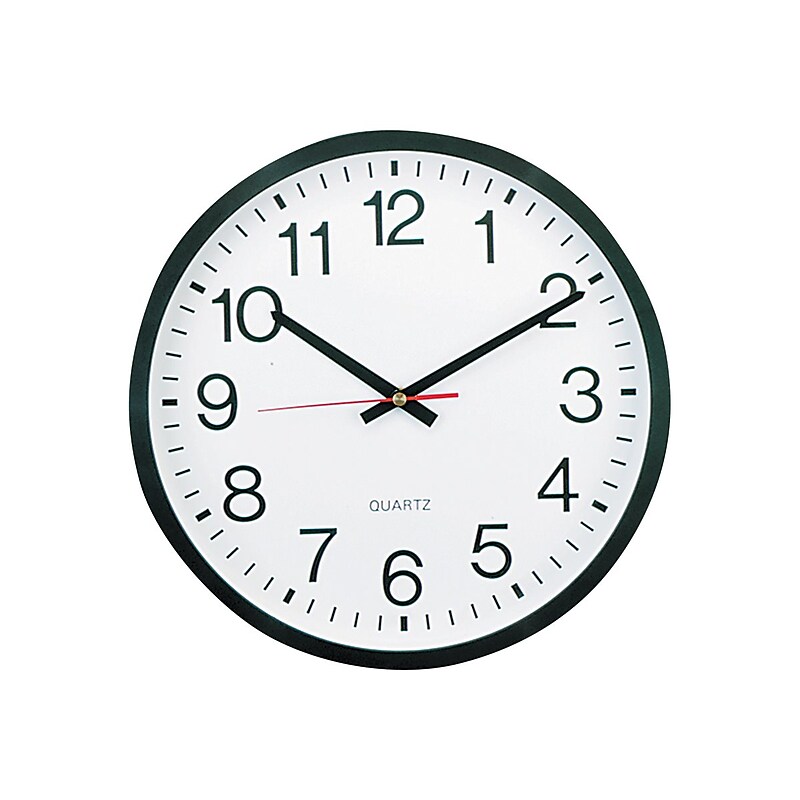 Universal Round Wall Clock, Glass, 12.63"Dia. (UNV10431) image 1