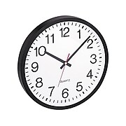 Universal Round Wall Clock, Glass, 12.63"Dia. (UNV10431)