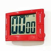 Ashley Productions Big Red Digital Timer 3.75" x 2.5" with Magnetic Backing and Stand, Pack of 2 (ASH10207)