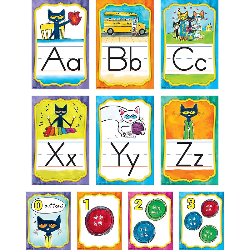 Teacher Created Resources Pete the Cat® Alphabet Bulletin Board Set, 37 Piece (EP-63950) image 1
