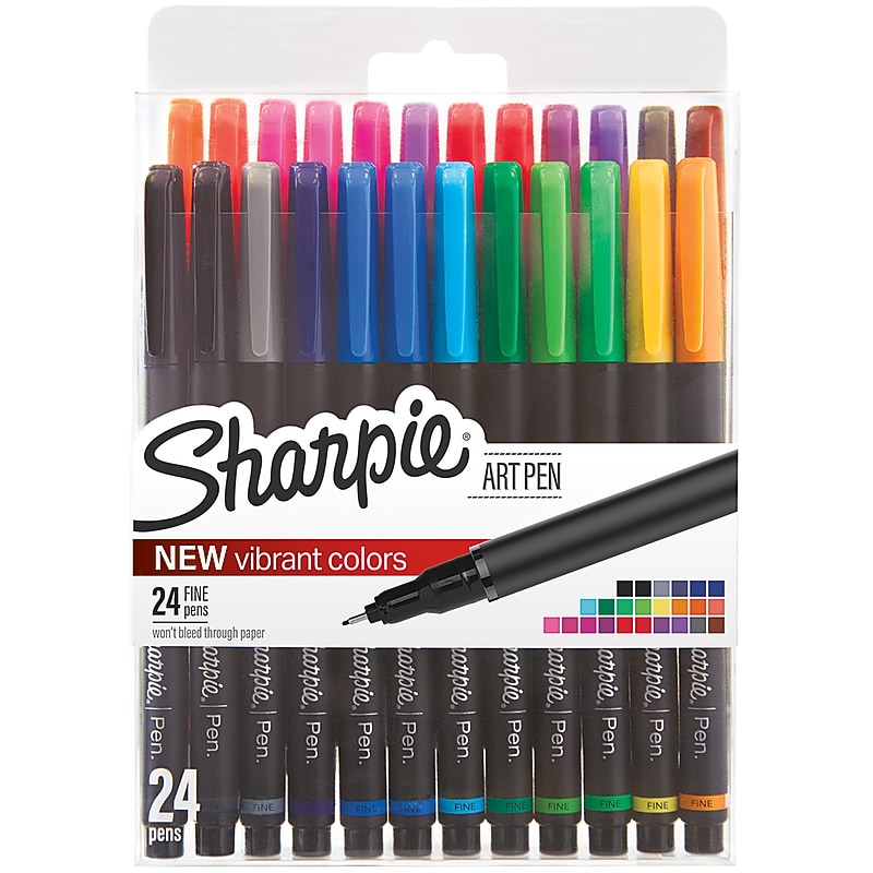 Sanford Sharpie Art Pens, Assorted Ink, 24/Pack (SAN1983967) image 1