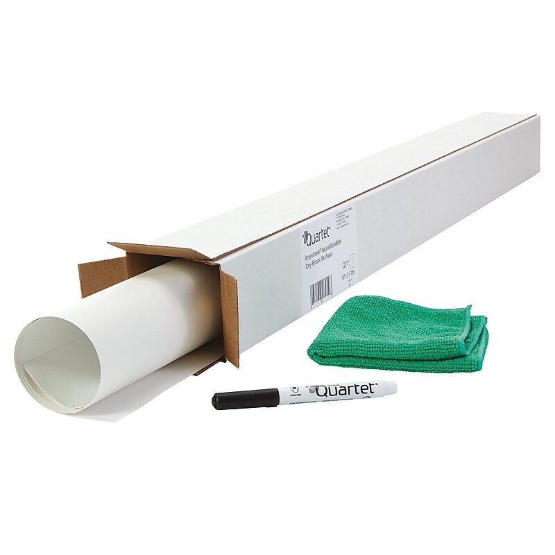 Quartet® Anywhere™ Repositionable Dry-Erase Surface, Self-Adhesive Sheets, 3’ x 2’ (R85532) image 1