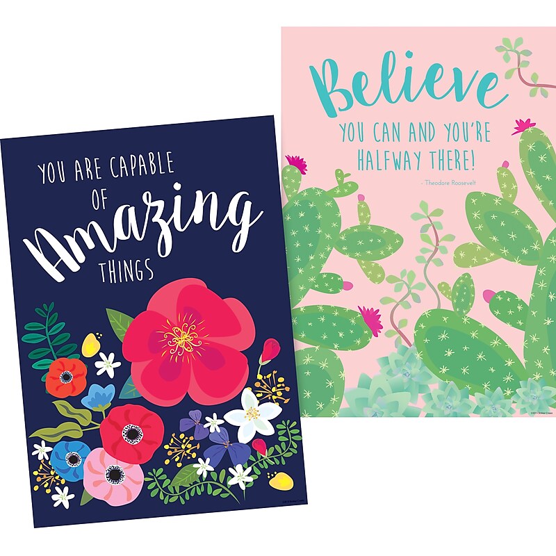 Barker Creek Poster Duet Set, Petals & Prickles, 2/Set (BC1883) image 1