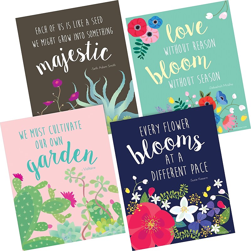 Barker Creek Art Prints, Petals & Prickles, 4/Set (BC3113) image 1