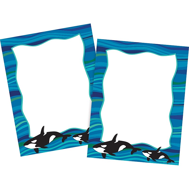 Barker Creek Sea & Sky Computer Paper, 8.5" x 11", 60 lbs., Multicolored, 100 Sheets/Pack (BC3883) image 1