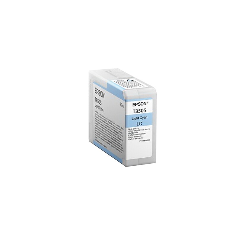 Epson T850 Light Cyan Standard Yield Ink Cartridge image 1