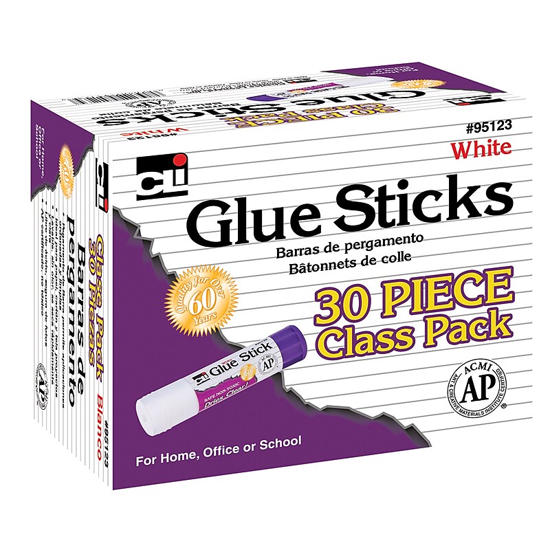 CLI Washable Glue Sticks, 3/Pack (CHL95123) image 1