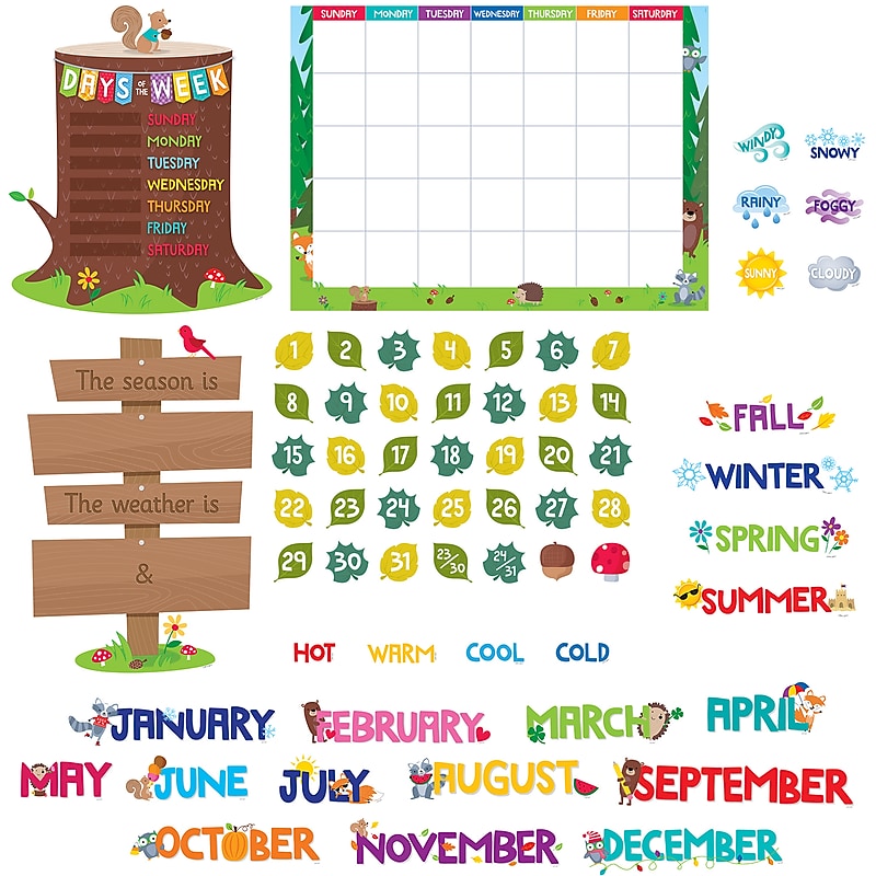Creative Teaching Press Woodland Friends Calendar Bulletin Board Set (CTP8006) image 1