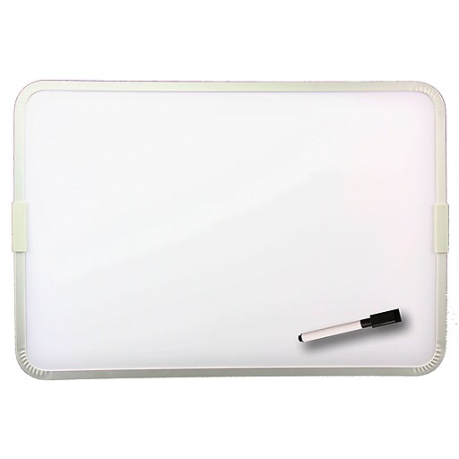 Flipside Dry Erase Whiteboard, Aluminum Framed, 12" x 17.5