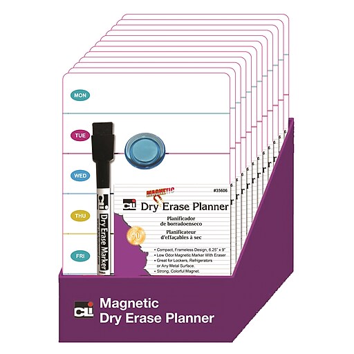 Charles Leonard Mini Dry Erase Planning Board Sets, 6.25" x 9